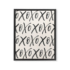 XOXO Script Black Framed Canvas Print Gallery Image 6