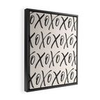 XOXO Script Black Framed Canvas Print Gallery Image 2