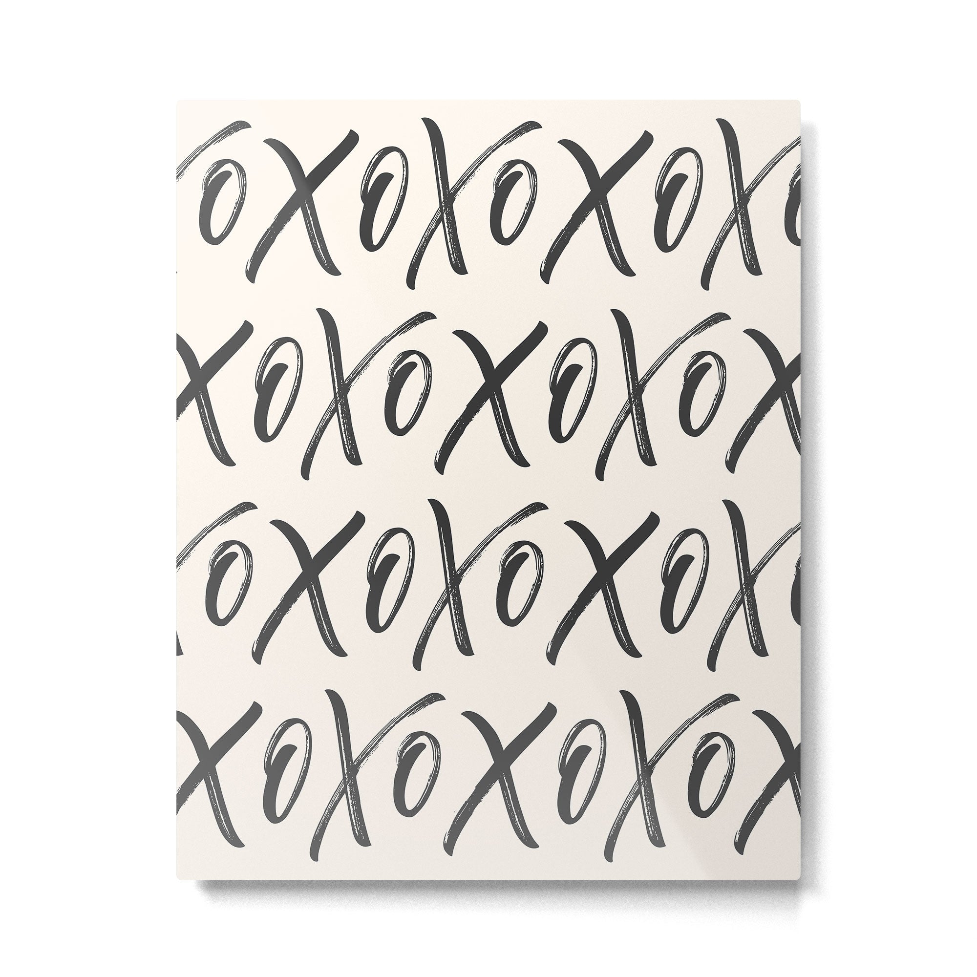 XOXO Script Black Metal Print Gallery Image 4