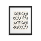 XOXO Script Black Framed Art Print Gallery Image 5