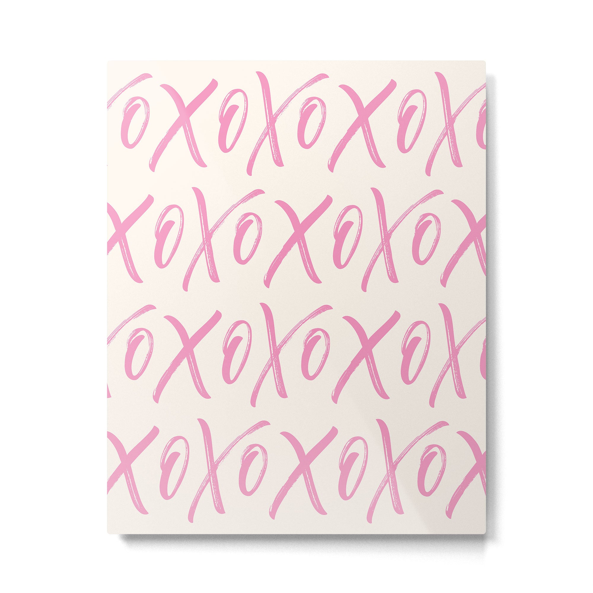 XOXO Script Pink Metal Print Gallery Image 4