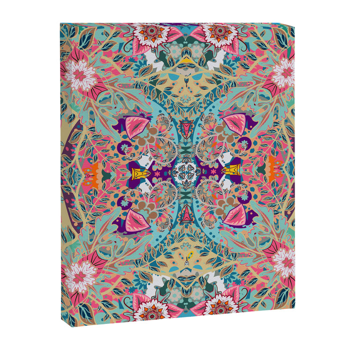 Mandala - Turquoise Boho Canvas Print Gallery Image 1