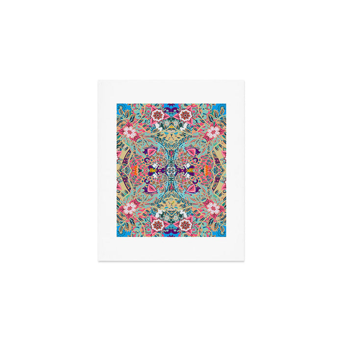 Mandala - Turquoise Boho Art Print Gallery Image 1