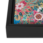 Mandala - Turquoise Boho Framed Canvas Print Gallery Image 3