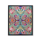 Mandala - Turquoise Boho Framed Canvas Print Gallery Image 8