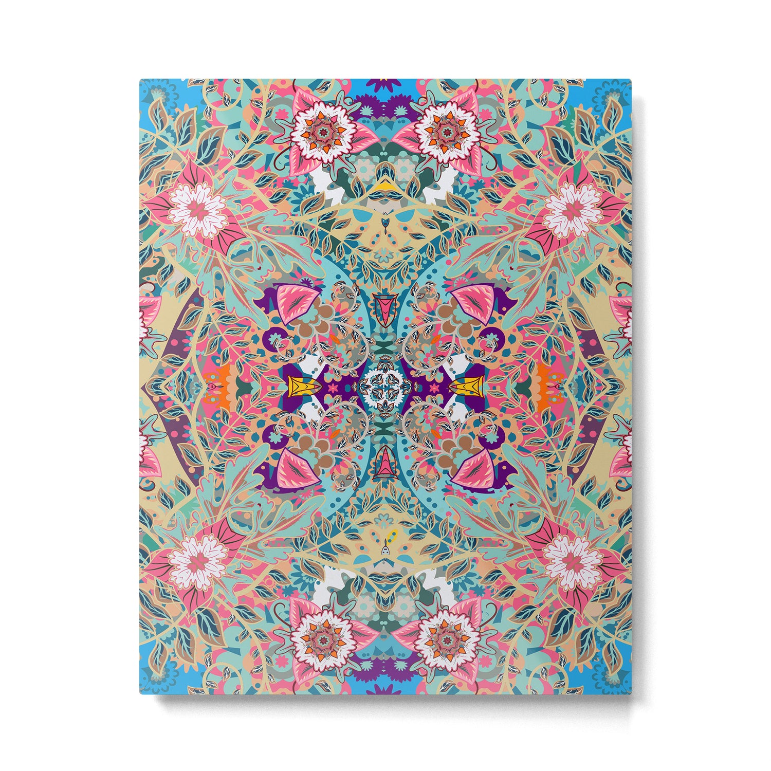 Mandala - Turquoise Boho Metal Print Gallery Image 6