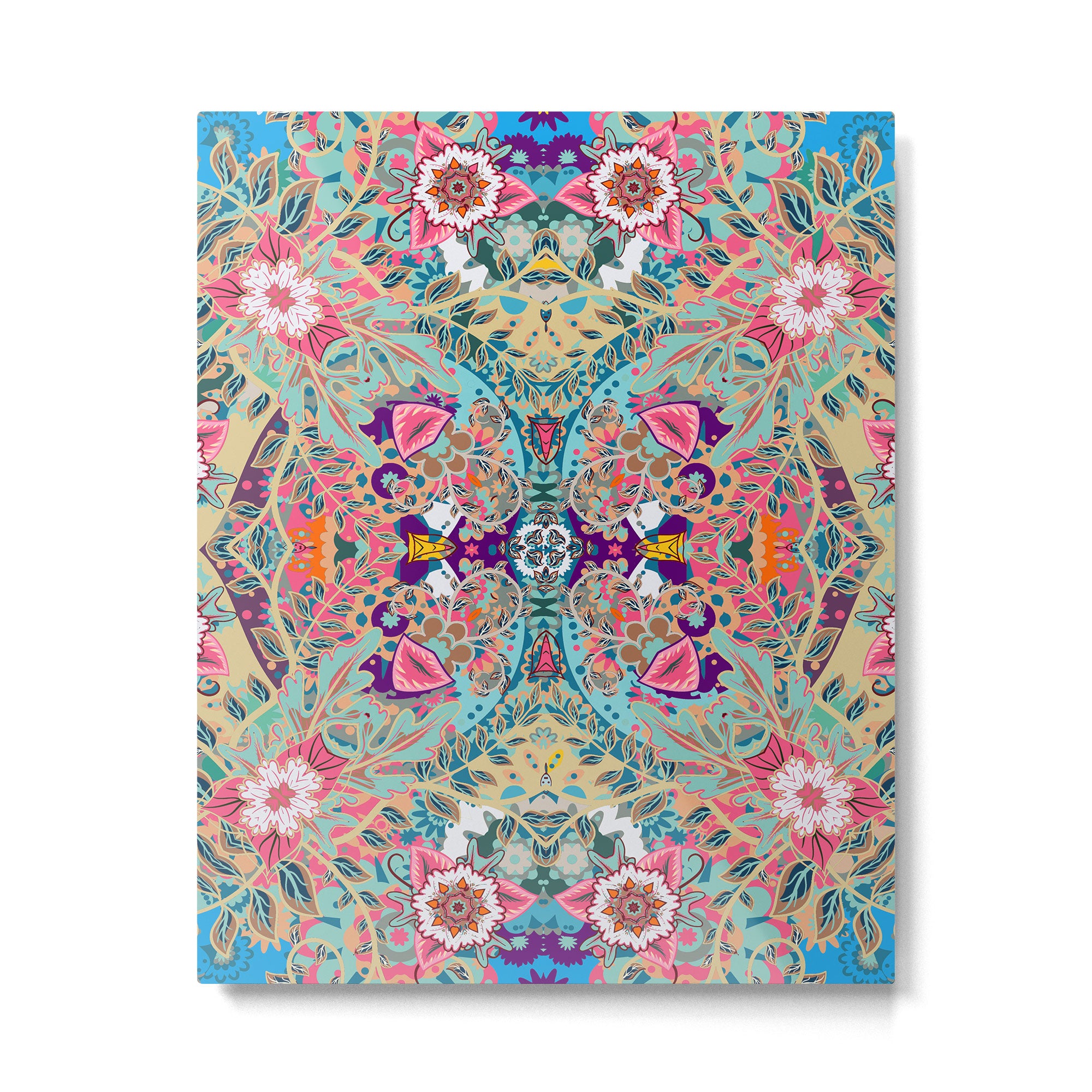 Mandala - Turquoise Boho Metal Print Gallery Image 6