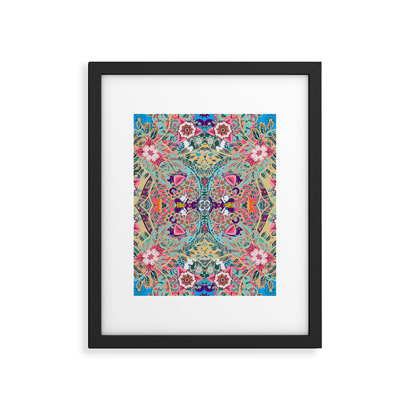Mandala - Turquoise Boho Framed Art Print Gallery Image 6