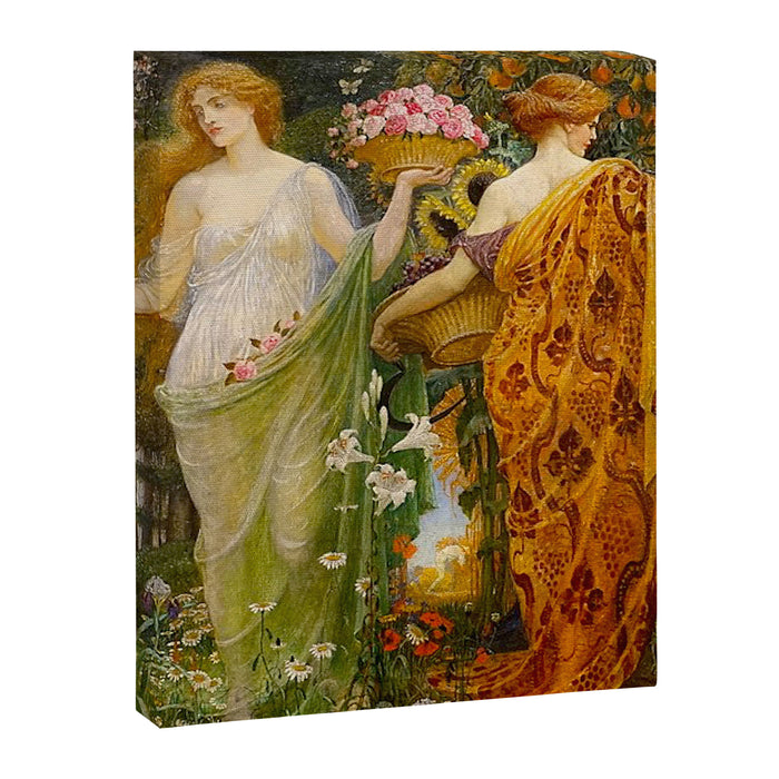 A Masque of Four Seasons by Walter Crane Canvas Print Gallery Image 1