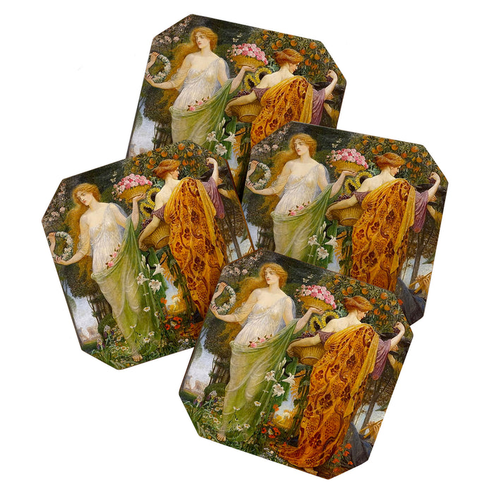 A Masque of Four Seasons by Walter Crane Coaster Gallery Image 1
