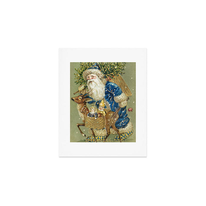 A Merry Christmas 1900 Father Christmas Festive Vintage Santa Antique Art Art Print Gallery Image 1