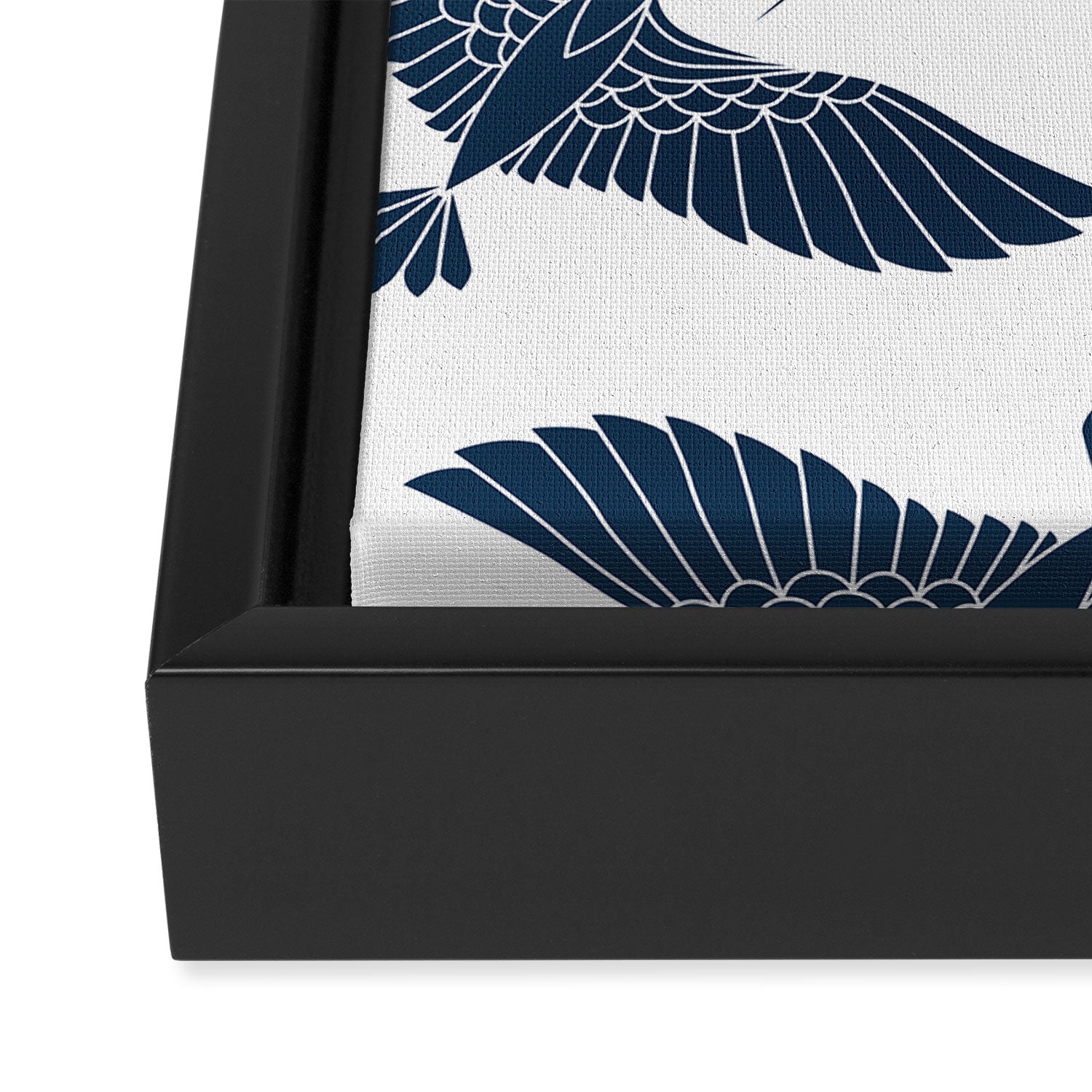 Abstract Japanese Herons Framed Canvas Print Gallery Image 3
