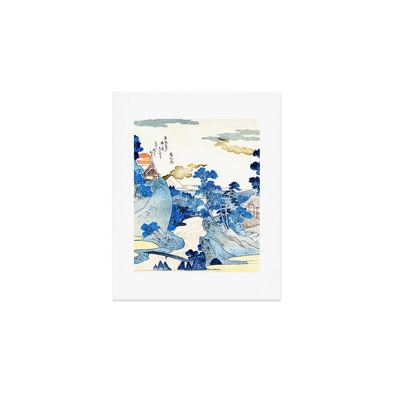 An Evening View of Fuji (Fuji no Yukei) by Utagawa Kuniyoshi  Art Print Gallery Image 1