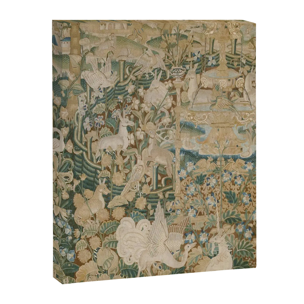 Antique 16th Century Flemish Gothic Woodland Animal Landscape Tapestry Canvas Print Gallery Image 6