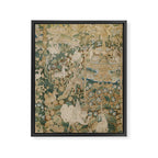 Antique 16th Century Flemish Gothic Woodland Animal Landscape Tapestry Framed Canvas Print Gallery Image 6