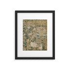 Antique 16th Century Flemish Gothic Woodland Animal Landscape Tapestry Framed Art Print Gallery Image 5