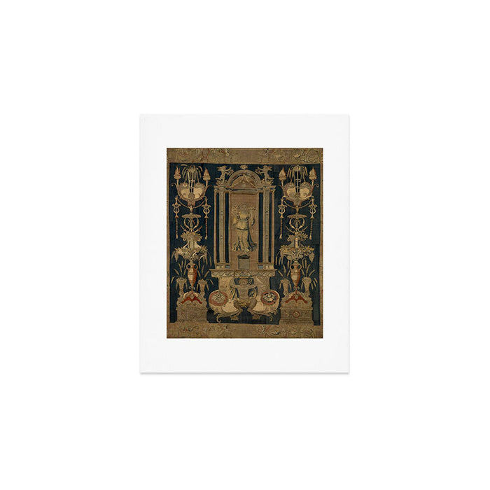 Antique 16th Century Goddess Ceres Grotesque Flemish Tapestry Art Print Gallery Image 1