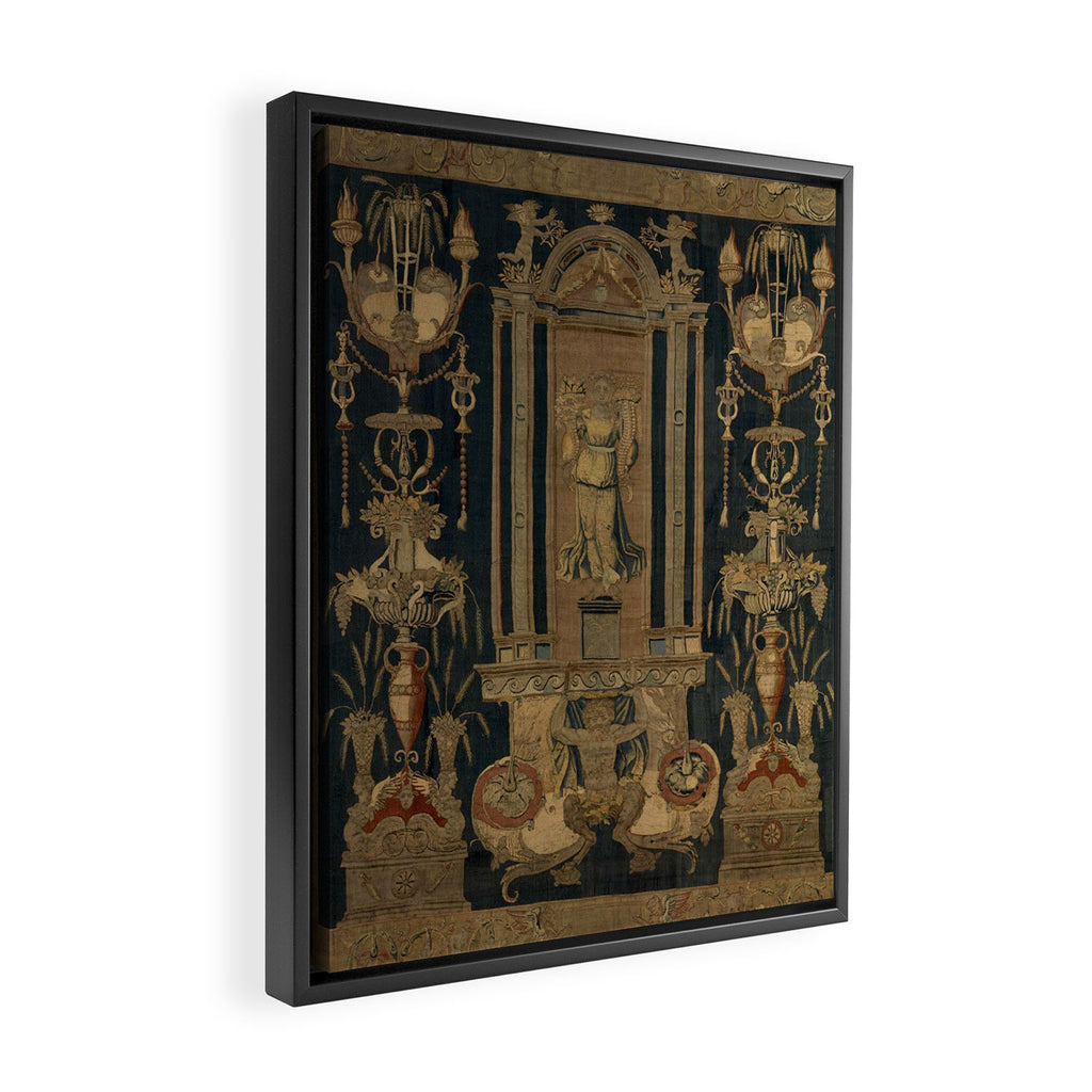 Antique 16th Century Goddess Ceres Grotesque Flemish Tapestry Framed Canvas Print Gallery Image 2