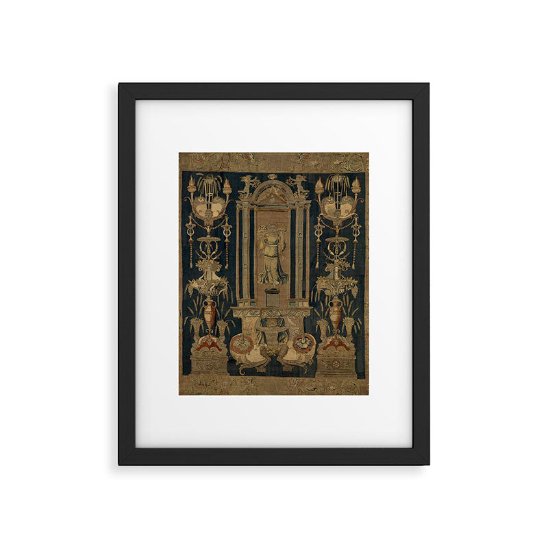 Antique 16th Century Goddess Ceres Grotesque Flemish Tapestry Framed Art Print Gallery Image 4