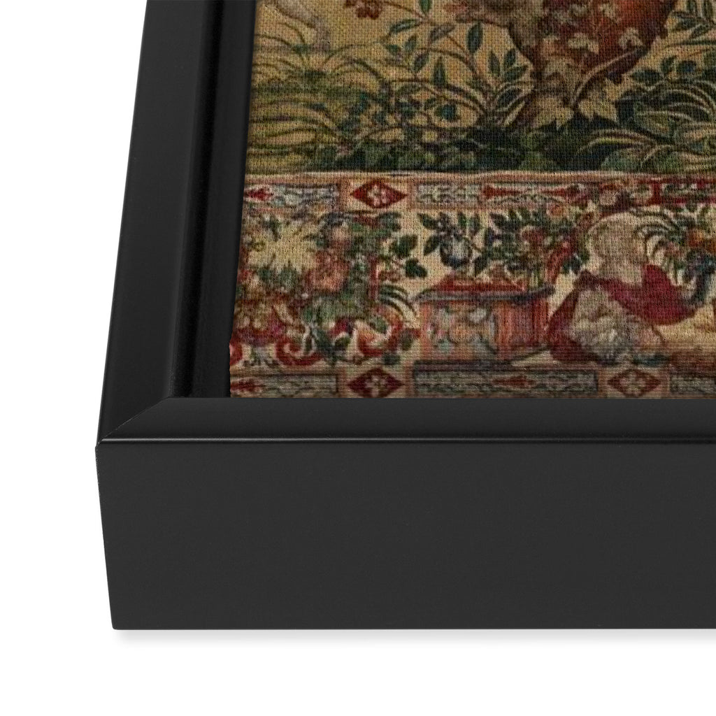 Antique 16th Century Pastoral Hunting Scene Flemish Tapestry Framed Canvas Print Gallery Image 3