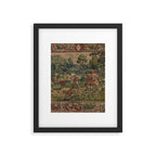 Antique 16th Century Pastoral Hunting Scene Flemish Tapestry Framed Art Print Gallery Image 4