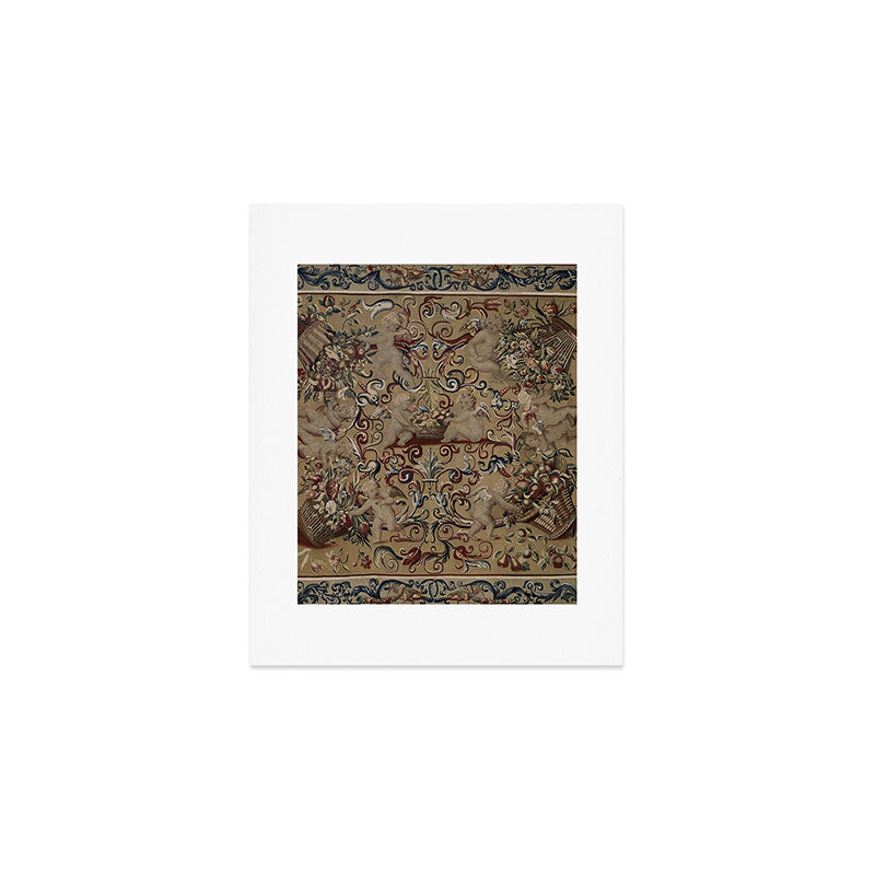 Antique 17th Century Drayton House English Tapestry Art Print Gallery Image 1