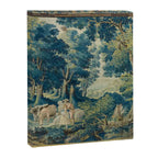 Antique 17th Century Flemish Verdure Lovers Landscape Tapestry Canvas Print Gallery Image 8