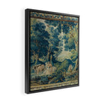 Antique 17th Century Flemish Verdure Lovers Landscape Tapestry Framed Canvas Print Gallery Image 2