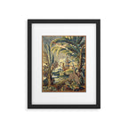 Antique 17th Century Flemish Chinoiserie Temple Landscape Tapestry Framed Art Print Gallery Image 5