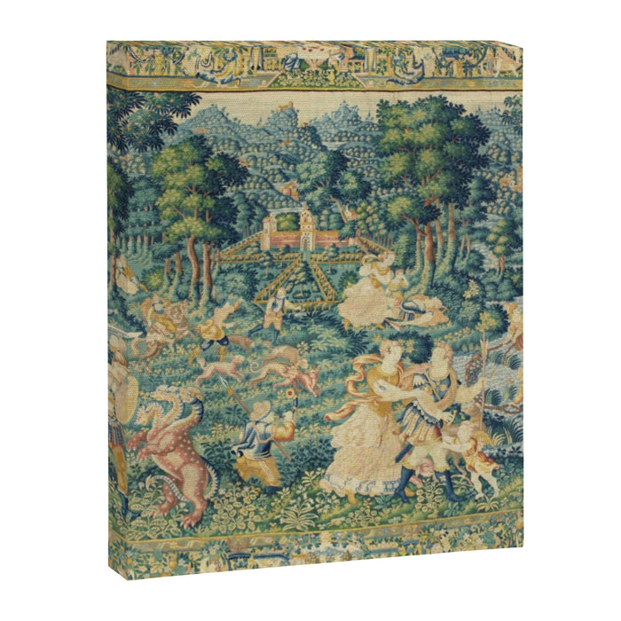 Antique 17th Century Flemish Verdure Landscape Tapestry Canvas Print Gallery Image 1