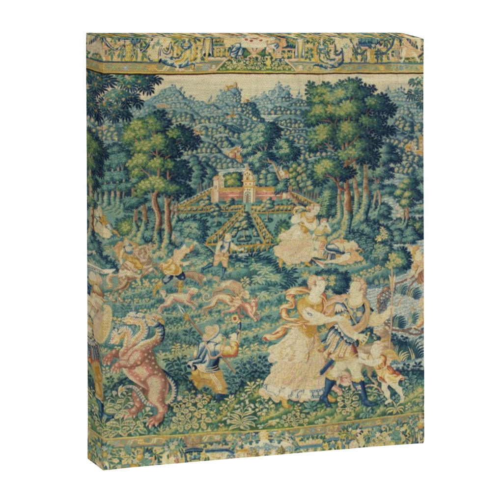 Antique 17th Century Flemish Verdure Landscape Tapestry Canvas Print Gallery Image 6