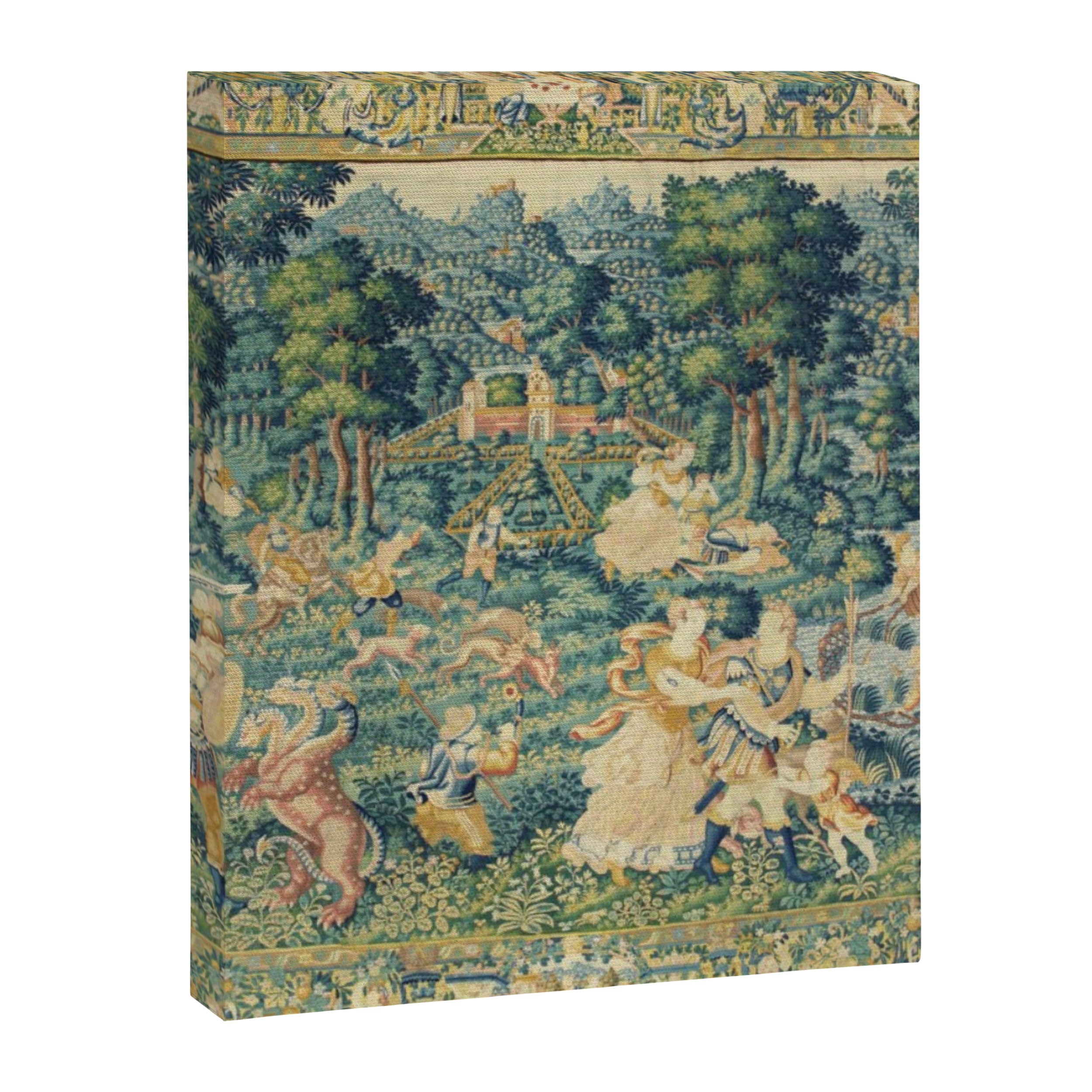 Antique 17th Century Flemish Verdure Landscape Tapestry Canvas Print Gallery Image 6
