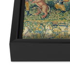 Antique 17th Century Flemish Verdure Landscape Tapestry Framed Canvas Print Gallery Image 3