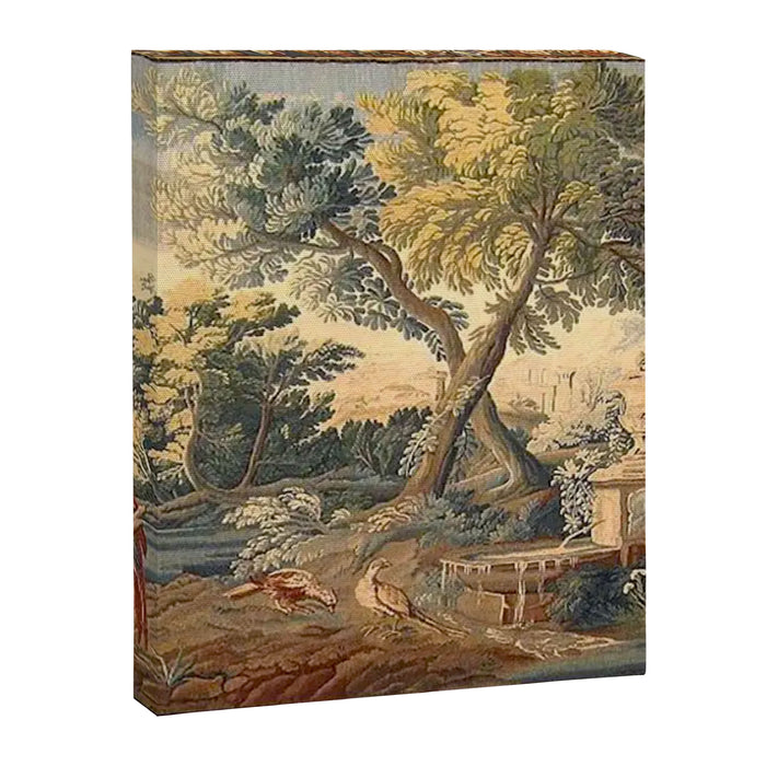 Antique 17th Century French Aubusson Verdure Garden Tapestry Canvas Print Gallery Image 1