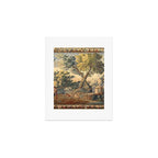 Antique 17th Century French Aubusson Verdure Garden Tapestry Art Print Gallery Image 1