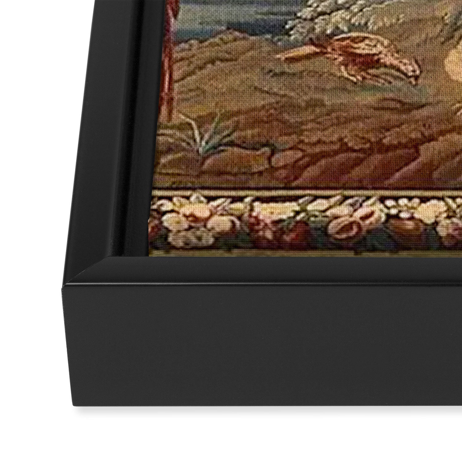Antique 17th Century French Aubusson Verdure Garden Tapestry Framed Canvas Print Gallery Image 3