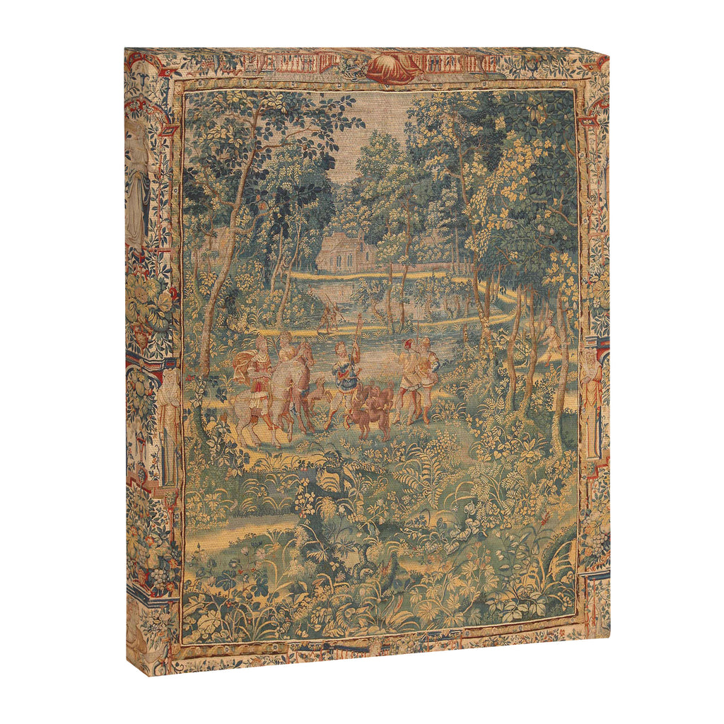 Antique 17th Century French Hunting Tapestry Canvas Print Gallery Image 6