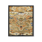 Antique 17th Century Golden Chinese Dragon Framed Canvas Print Gallery Image 8