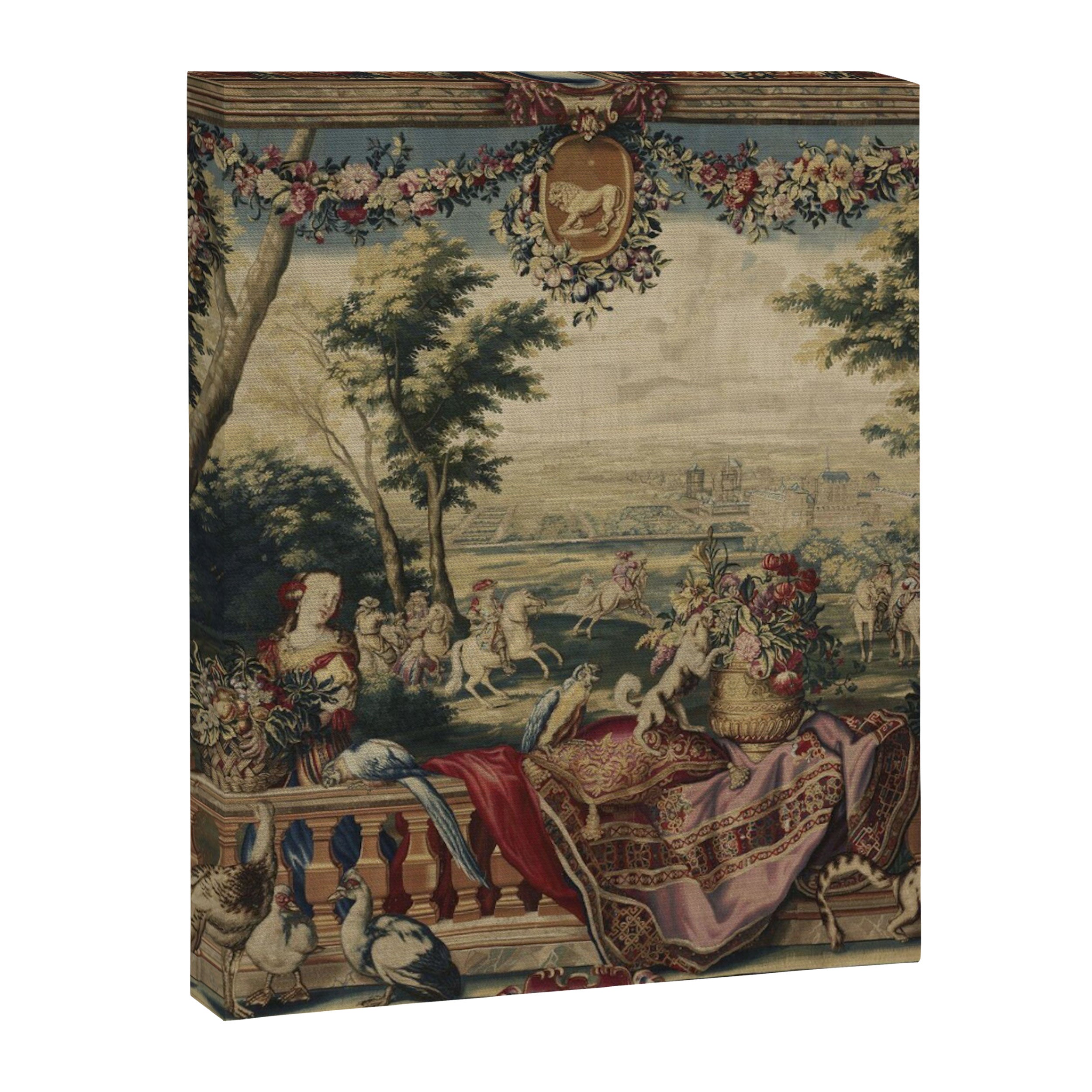 Antique 17th Century 'July' Louis XIV French Chateau Tapestry Canvas Print Gallery Image 8