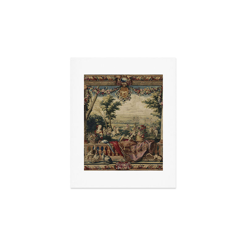 Antique 17th Century 'July' Louis XIV French Chateau Tapestry Art Print Gallery Image 1