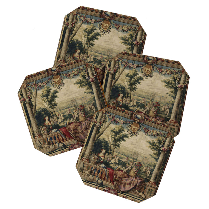 Antique 17th Century 'July' Louis XIV French Chateau Tapestry Coaster Gallery Image 1