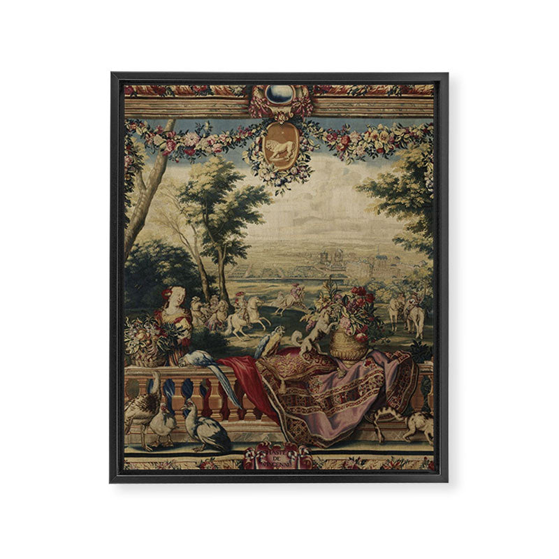 Antique 17th Century 'July' Louis XIV French Chateau Tapestry Framed Canvas Print Gallery Image 8