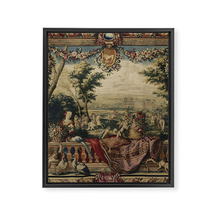 Antique 17th Century 'July' Louis XIV French Chateau Tapestry Framed Canvas Print Gallery Image 1
