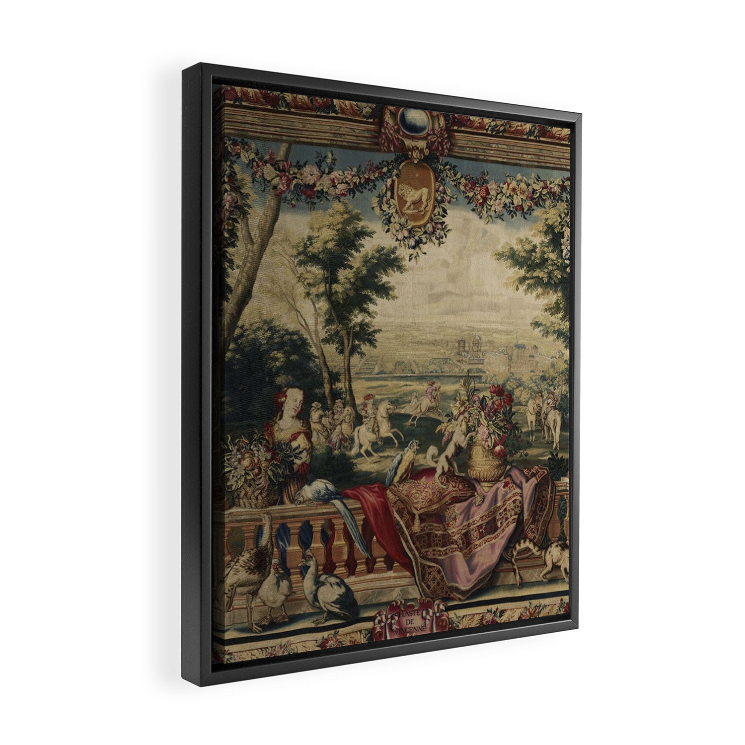Antique 17th Century 'July' Louis XIV French Chateau Tapestry Framed Canvas Print Gallery Image 2