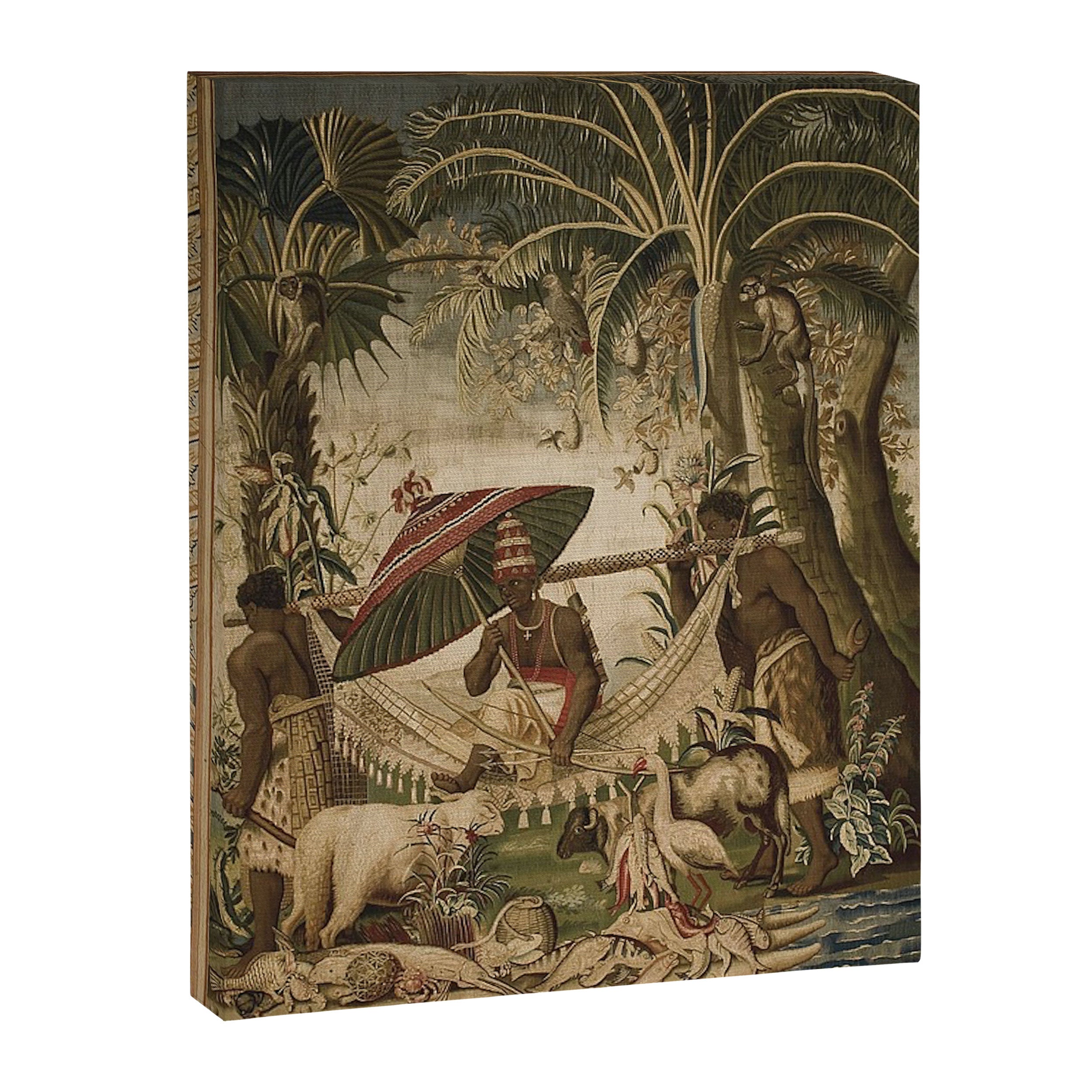 Antique 17th Century Louis XIV Ancient India French Gobelin Tapestry Canvas Print Gallery Image 6