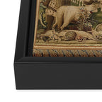Antique 17th Century Louis XIV Ancient India French Gobelin Tapestry Framed Canvas Print Gallery Image 3