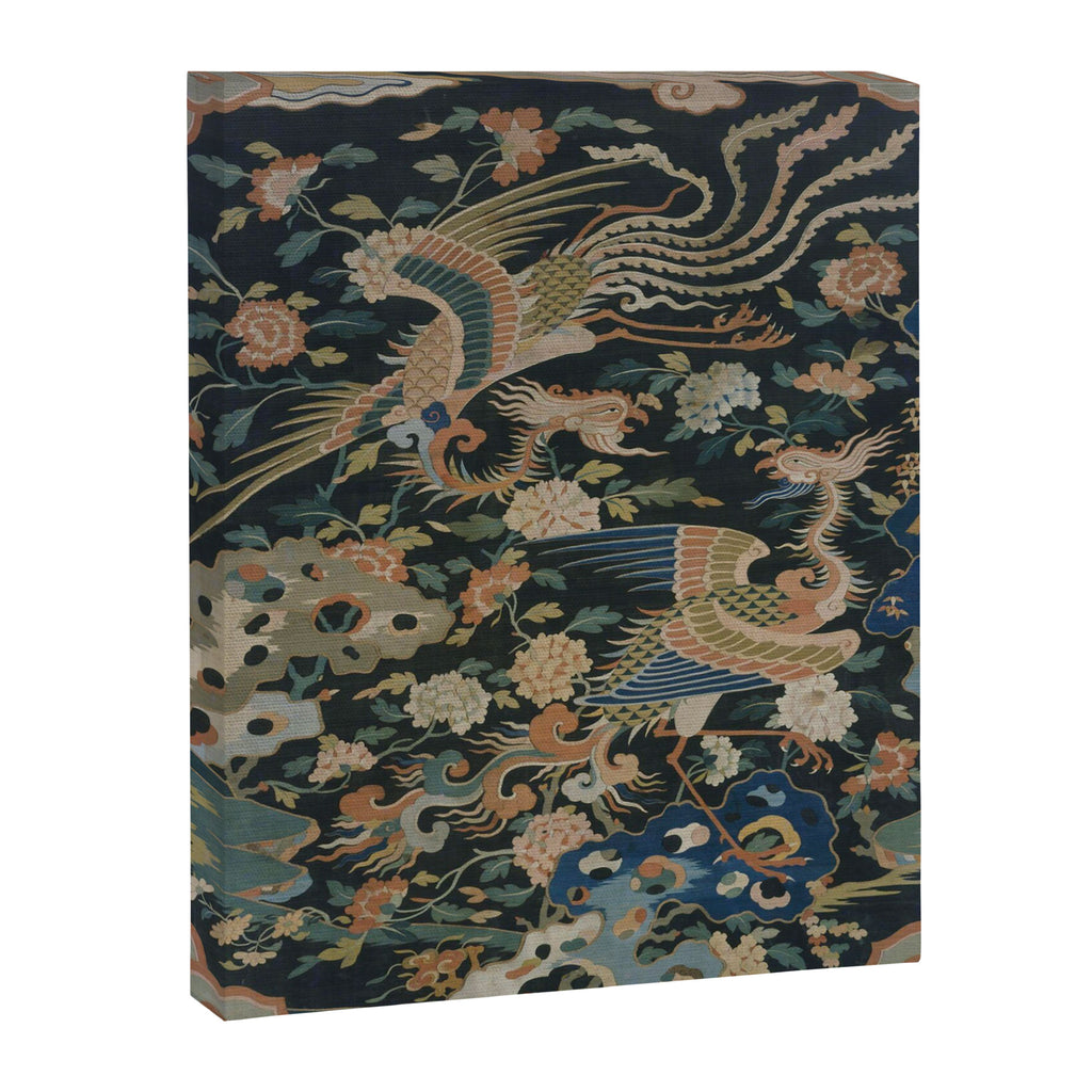 Antique 17th Century Phoenixes Chinese Qing Dynasty Tapestry Canvas Print Gallery Image 6
