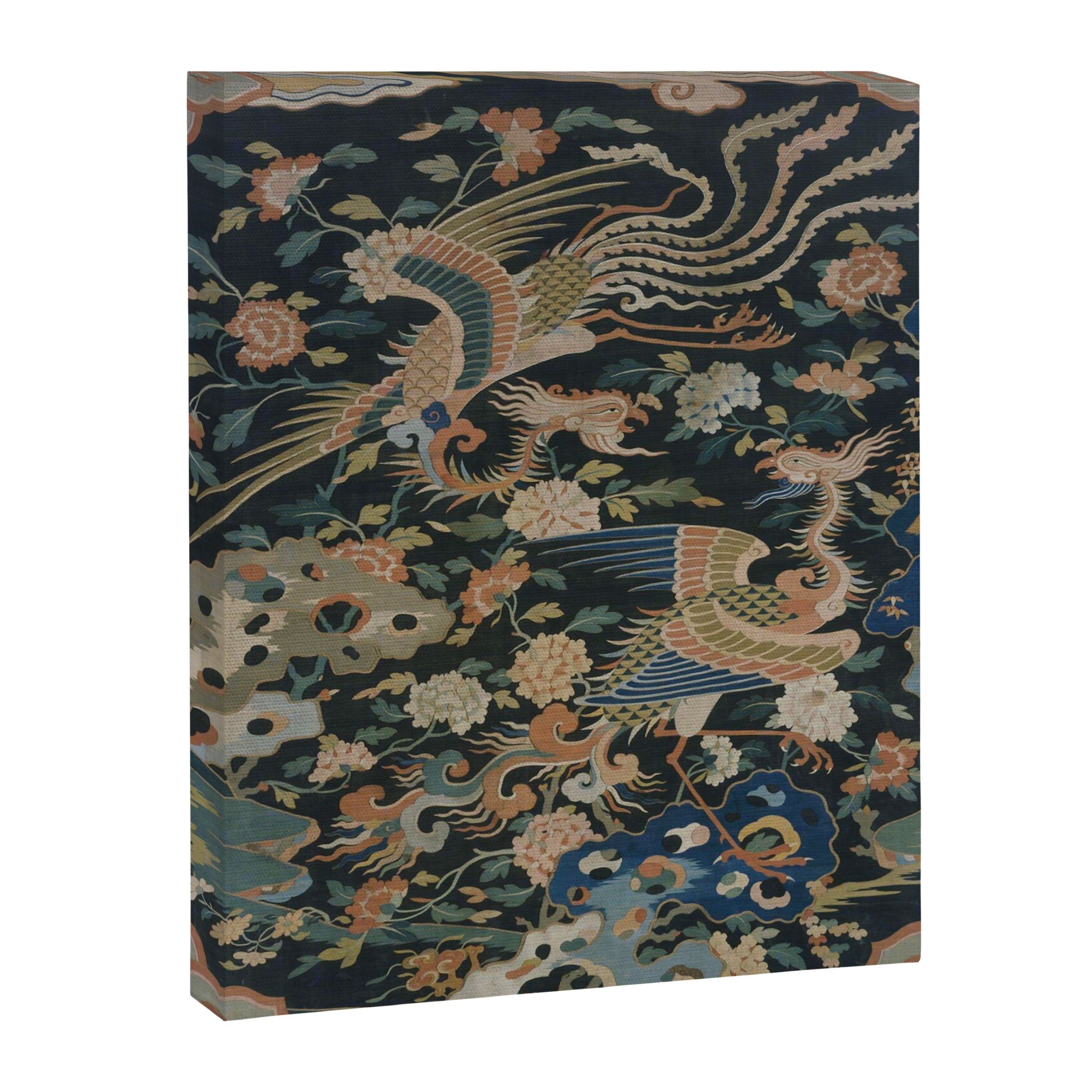 Antique 17th Century Phoenixes Chinese Qing Dynasty Tapestry Canvas Print Gallery Image 6