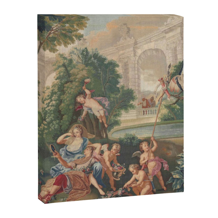 Antique 17th Century Romantic French Mythological Tapestry Canvas Print Gallery Image 1