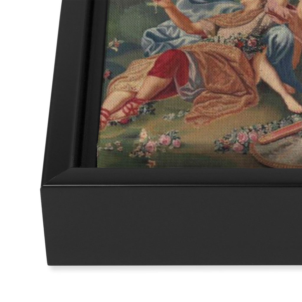 Antique 17th Century Romantic French Mythological Tapestry Framed Canvas Print Gallery Image 3